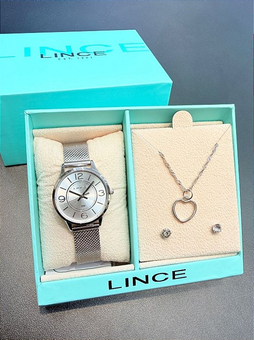 Kit Relógio Feminino Lince LRMH009L30