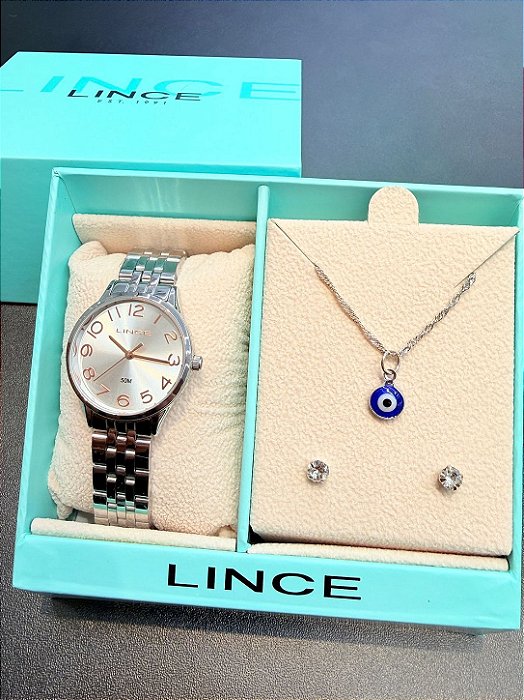 Kit Relógio Feminino Lince LRMH008L30