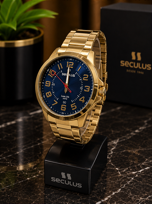 Relogio Masculino Seculus Dourado 4429GPSVDA4