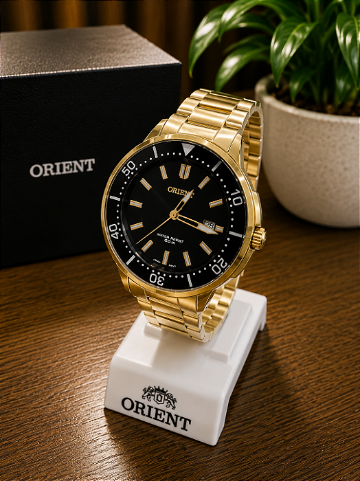 Relógio Dourado Orient Masculino - MGSS1266P1KX