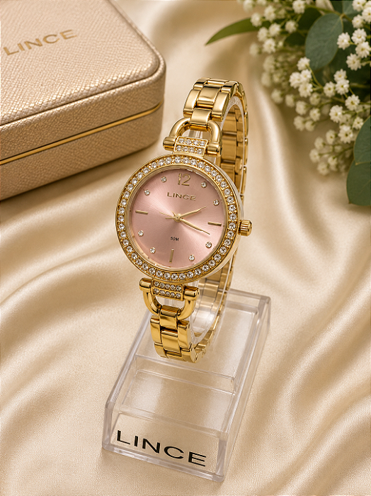 Relógio Feminino Lince Dourado - LRGM081L30RSKX