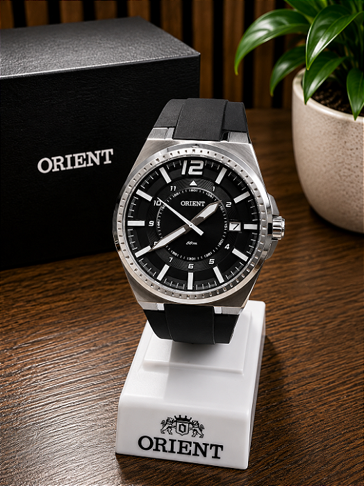Relógio Masculino Quadrado Orient Prata - MBSP1034 G2PX