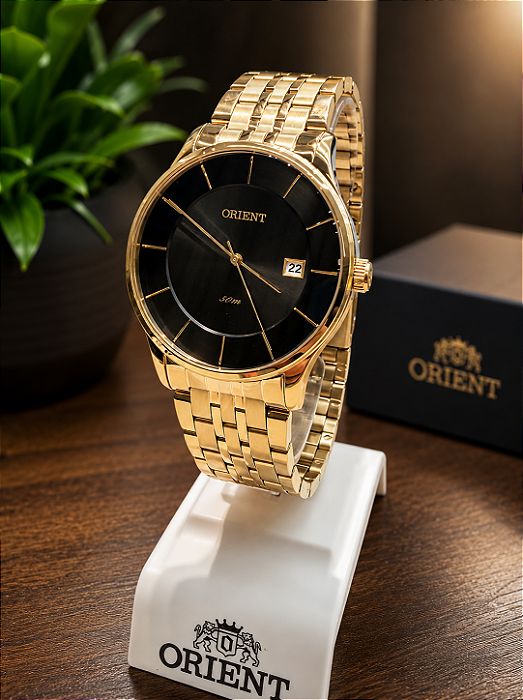 Relógio Masculino Orient Dourado - MGSS1127 G1KX