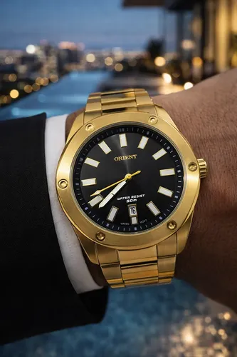 Relógio Masculino Orient Dourado - MGSS1265