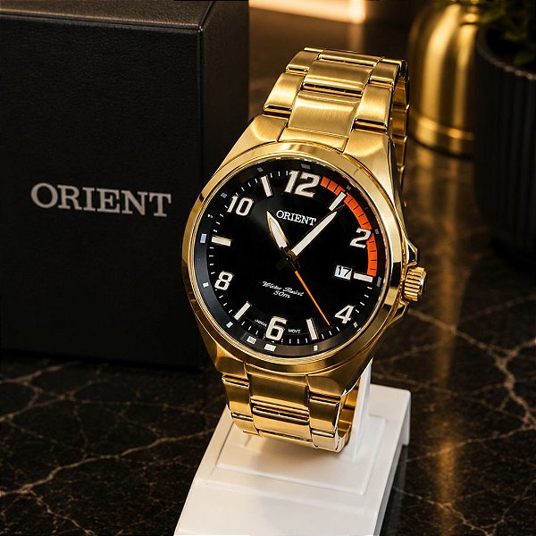 Relógio Dourado Orient Masculino - MGSS1239