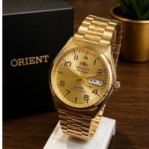 Relógio Feminino Orient Dourado Automatico - 469GP083NH