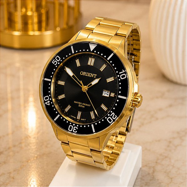 Relógio Masculino Orient Dourado - MGSS1266