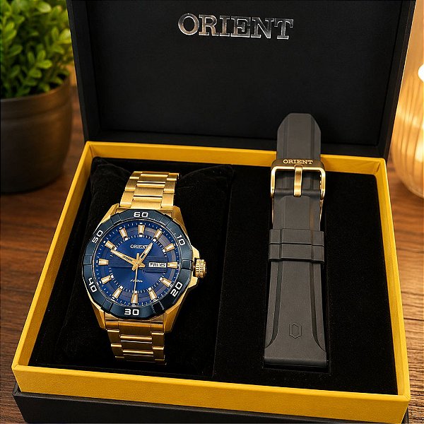 Relógio Masculino Orient Dourado - MGSS1277