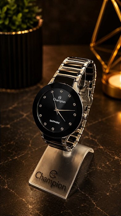 Relogio Champion Feminino Vidro de Safira/ Pulseira de Ceramica CA21875T