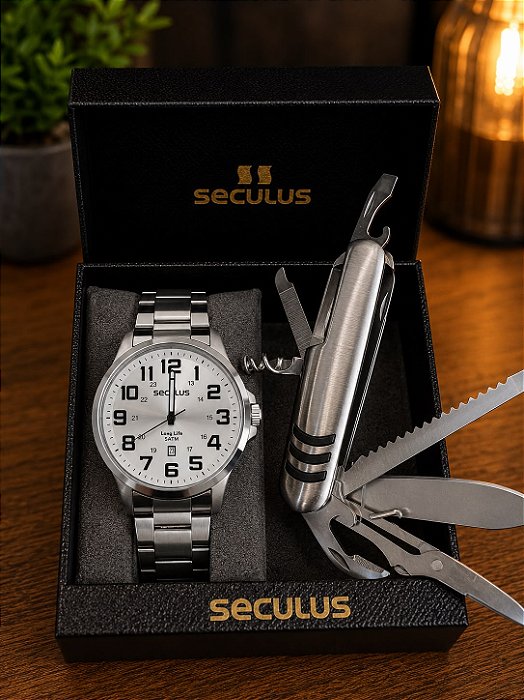 Kit Relogio Masculino Seculus 20807G0SVNA1