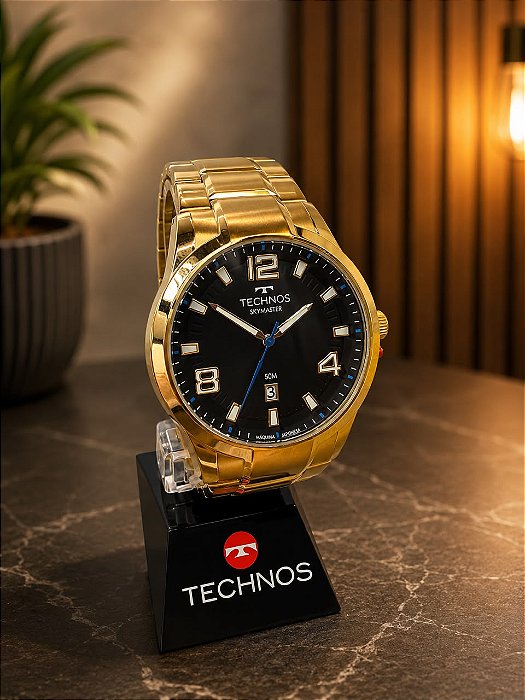 Relogio masculino Technos dourado 2315LBH/1P