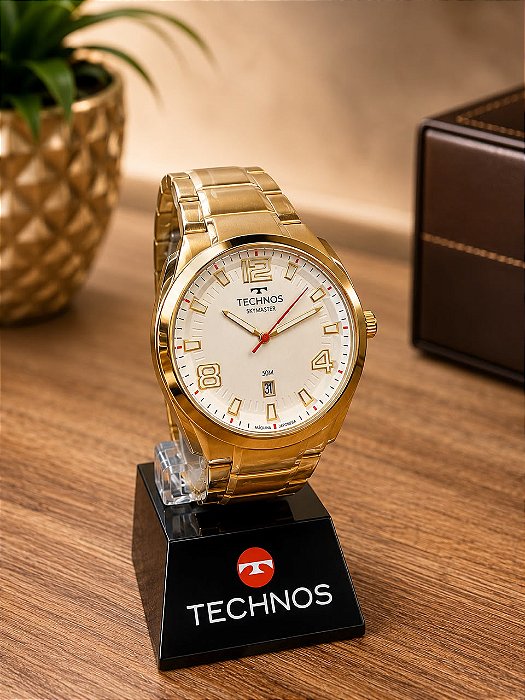 Relogio masculino Technos dourado 2315LBH/1B