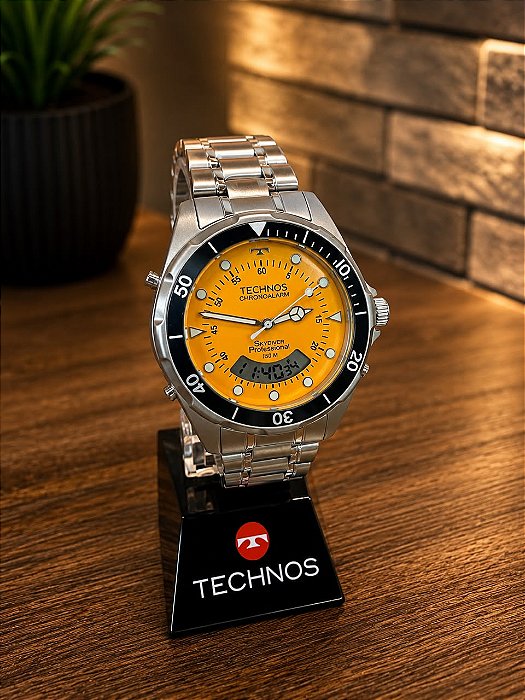 Relogio masculino Technos prata SKYDIVER WT2060AB/1Y