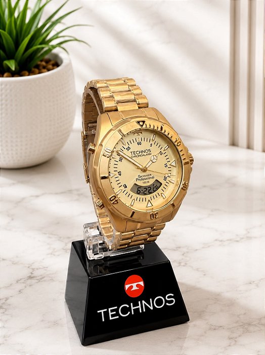 Relogio masculino Technos dourado WT2050AFN/1B
