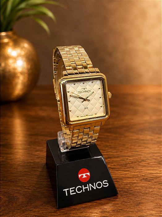 Relogio feminino Technos dourado 2035NFX/1X
