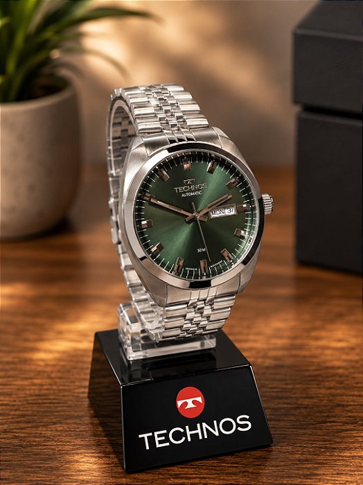 Relogio masculino Technos prata automatico 8205OO/1V