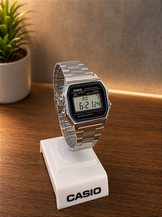 Relógio Unissex Casio Digital Prata -A158WA-1DF