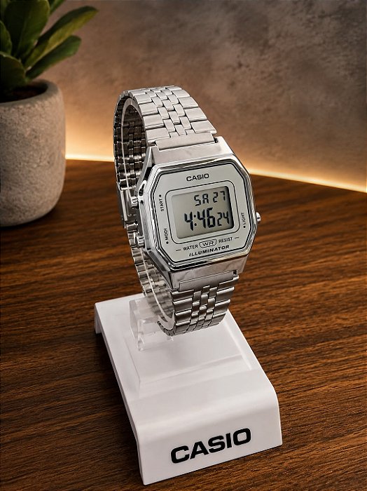 Relógio Casio iluminador Feminino Digital - LA680WA-SC
