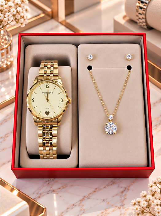 Kit Relógio Feminino Mondaine - 99918LPMKDE1K1