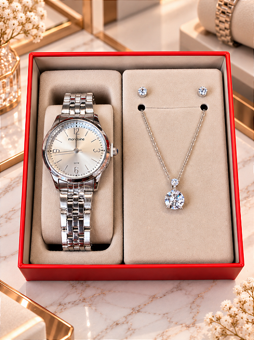 Kit Relógio Feminino Mondaine - 99916L0MKNE2K1