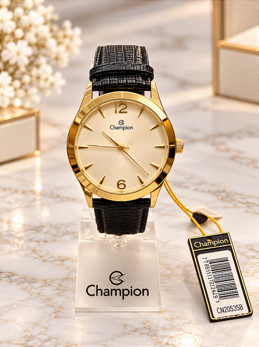 Relogio Feminino Champion de Couro CN20935B
