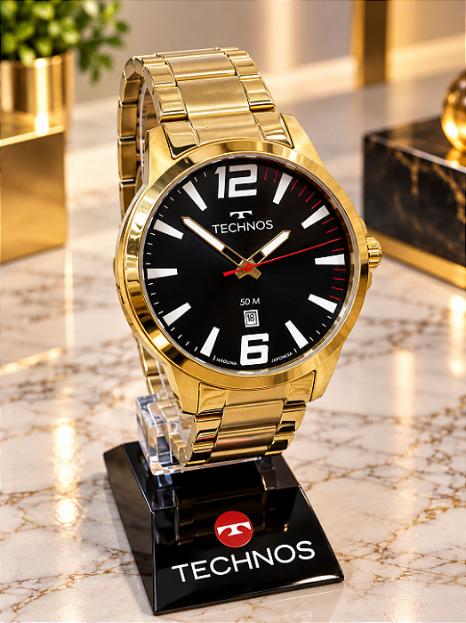 Relogio Masculino Technos Dourado 2115UC0/1P