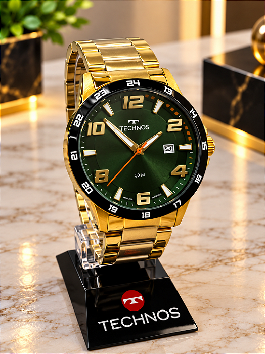 Relogio Masculino Technos Dourado 2315LBQ/1V