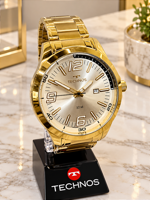 Relogio Masculino Technos Dourado 2115UDU/1K