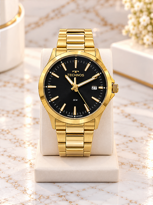 RELÓGIO TECHNOS DOURADO - VJ52AI/1P