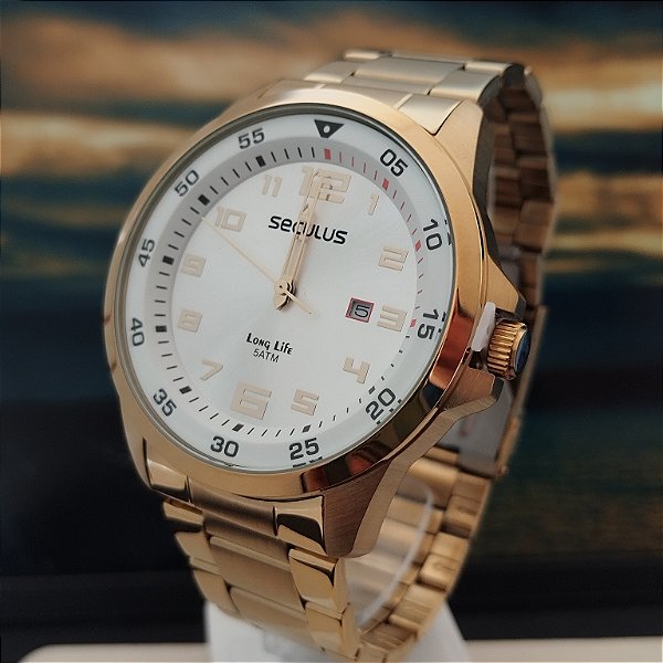Relógio Seculus Long Life Masculino 20802GPSVDA1