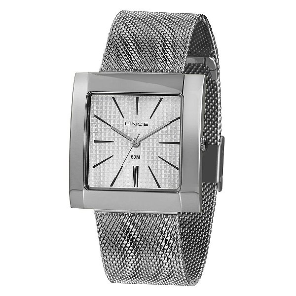 Relógio Lince Feminino Ref: Lqm4654l B1sx Retangular Prateado