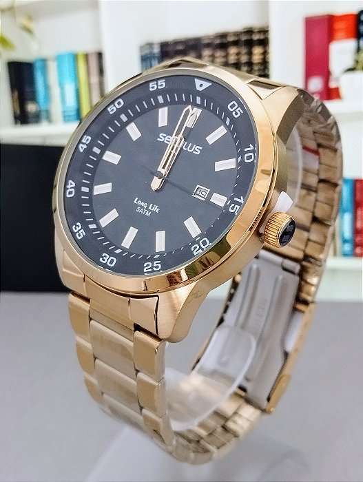 RELÓGIO SECULUS MASCULINO LONG LIFE 20786GPSVDA3