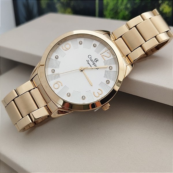 Relógio Champion Feminino Ref: CN24075H Casual Dourado