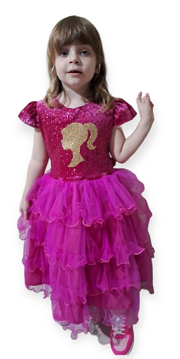 Vestido Barbie Super luxo - Toda Encanto