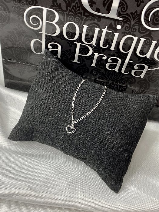 Pulseira de Prata Kids Coração