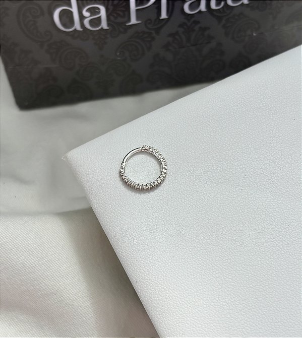 Piercing de Prata Argola Cravejada Conch