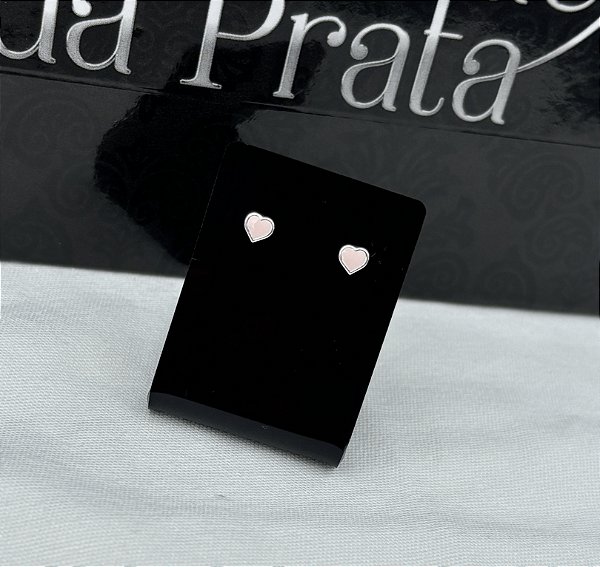 Brinco de Prata Infantil Coração