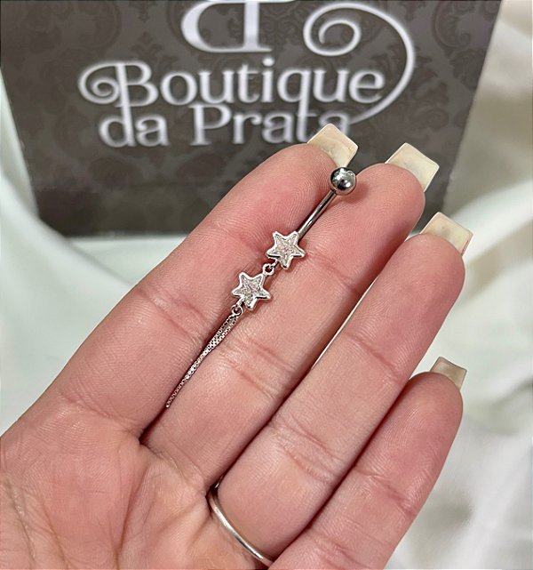 Piercing de Prata Estrela Umbigo