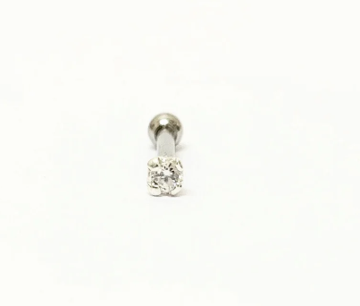 Piercing de Prata Ponto de Luz 2mm