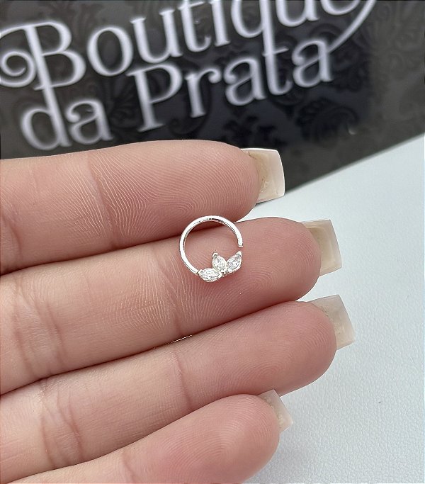 Piercing de Prata Daith Navete