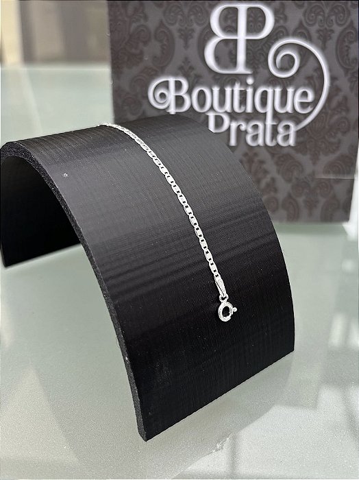 Pulseira de Prata Malha Piastrine 2mm