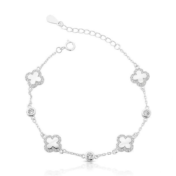 Pulseira Trevos em Prata 925
