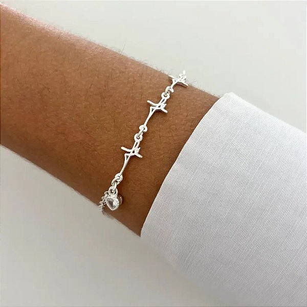 Pulseira de Prata Fé