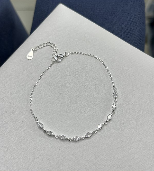 Pulseira de Prata Pedras
