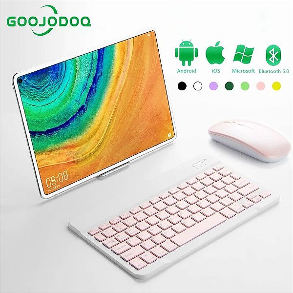 KIT TECLADO SLIM + MOUSE SILENCIOSO BLUETOOTH 5.0