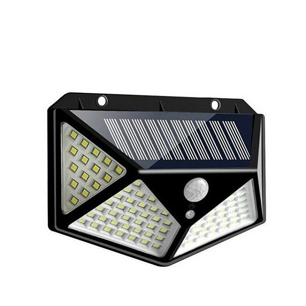 LUMINÁRIA SOLAR 100 LED COM SENSOR DE PRESENÇA