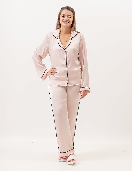 Pijama Rosa longo