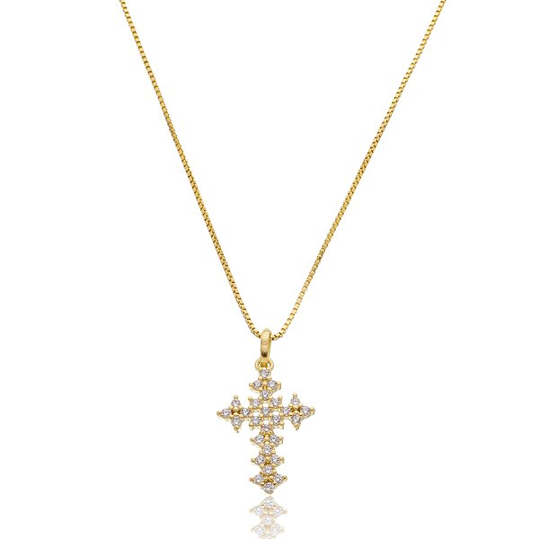 Corrente Crucifixo Cravejado P