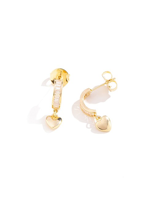 Meia Argola Pingente Coração