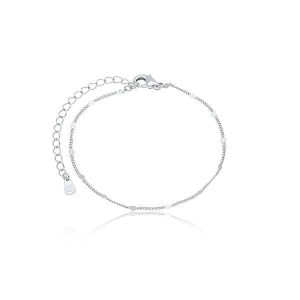 Pulseira Chapinha Ródio Branco